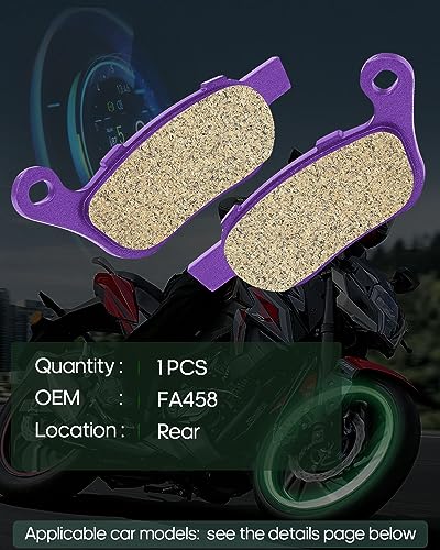 SCITOO Rear Brake Pads Fit for Dyna Switchback FLD 2012-2016 FA458