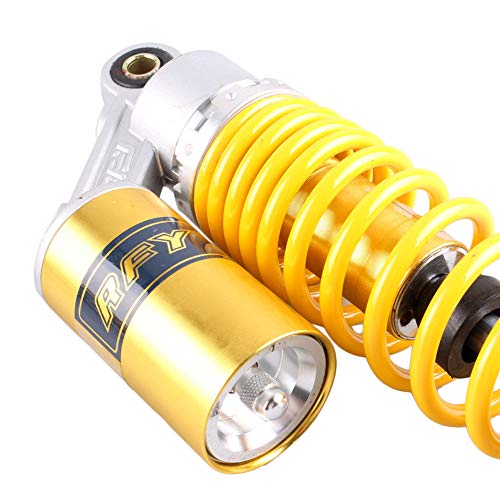 11" 280mm A Pair Rear Adjustable Air Shock Absorbers eye to eye 50-110cc Yellow - color: Yellow, size: 280MM