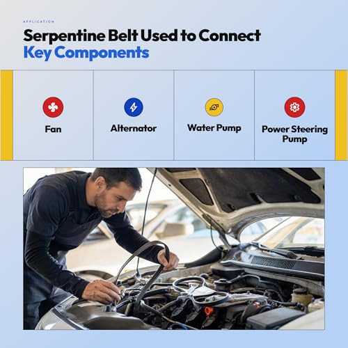 K060915 Serpentine Drive Belt 6-Rib for Buick Lucerne, Cadillac - size: 6PK2325-2325mm