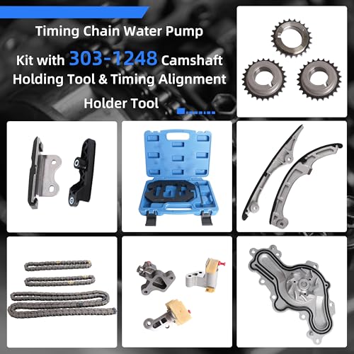 Timing Chain Water Pump Kit with 303-1248 Camshaft Holding Tool