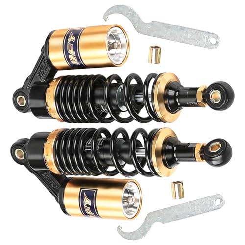 280mm (11 Inch) Air Shock Absorber, 330 lbs Capacity & 65mm Travel, Adjustable Spring Preload & Air Valve for ATV, UTV, Go Kart, Golf Cart, Dirt Bike, Motorcycle Suspension Upgrade