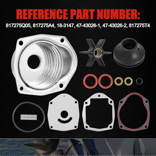 AUTOBABA Water Pump Repair Kit Compatible with 1991-2021 Mercury MerCruiser Alpha 1 Gen 2 Drives, Water Pump Impeller Repair Replace 817275A4 817275Q05 18-3147 47-43026-1, 47-43026-2
