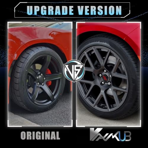 4pcs Wheel Center Cap 63mm/2.5 inches Slash Covers Hub Cap Emblem Badge for Dodge Charger Challenger Durango Hornet Dart R/T SRT Magnum Nitro Journey Caliber Avenger (Black & Red) - color: Red Slash Cap