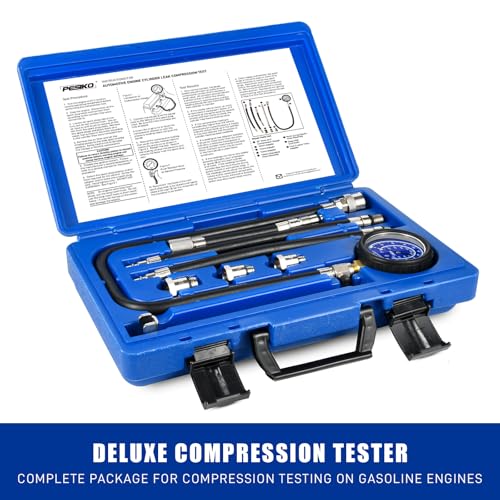 Compression Tester Kit 0-300 psi Cylinder Gauge for Gas Engine - color: Engine Compression Gauge Kit