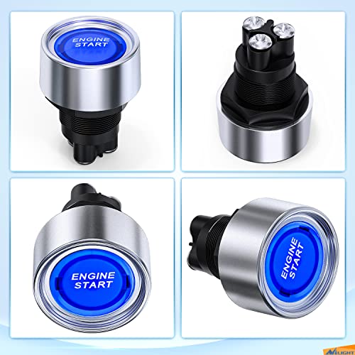 Nilight Start Engine Button 12V DC 50A Blue - color: Blue Start Engine Button