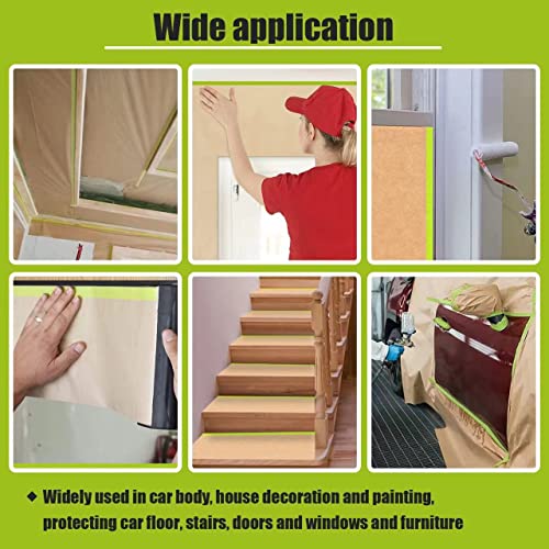 Tape and Drape, 12” x 150 feet Masking Paper for Painting, 3 Pack - size: 12",150ft