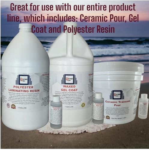 MEKP 8oz - 236cc Clear Catalyst-Hardener for Polyester Resins, Gelcoats, Vinyl Esters, Ceramic Transom Pour, Includes 1oz Measuring Cup