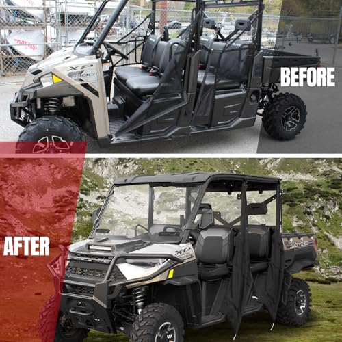 A & UTV PRO Wider Fender Flares for 2018-2025 Polaris Ranger 1000 XP/Northstar Accessories Front & Rear Brush Guard Extended Mud Flaps XXL Heavy Duty Mud Guards, 8PCS - size: for Polaris Ranger 1000 XP 2018-2025