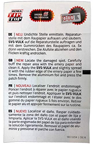 REMA TIP TOP TT04 Tube Tire Repair Patches, Vulcanizing Inner Tube Vulcanizing Patches, Repair Pack