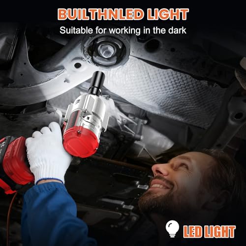 Cordless Impact Wrench 885 Ft-lbs (1200N·m), Brushless 1/2" High Torque 5500 RPM Impact Gun, 2×4.0Ah Batteries, 5 Impact Sockets, Extension Bar & Drill/Driver Bit Set for Car, Home & DIY Projects