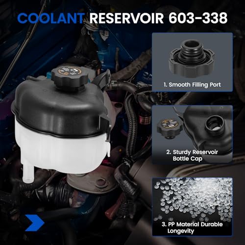 603-338 Engine Coolant Reservoir for Chevy Equinox for GMC Terrain - size: 603-338