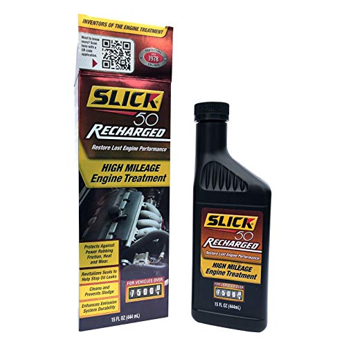 Slick 50 750002 Recharged High Mileage Engine Treatment, 15-Ounce - size: 15 Fl. oz.