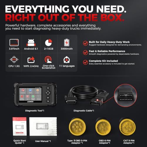 Launch CRP129HD Heavy Duty Truck Scanner with DPF Regen & 7+ Resets