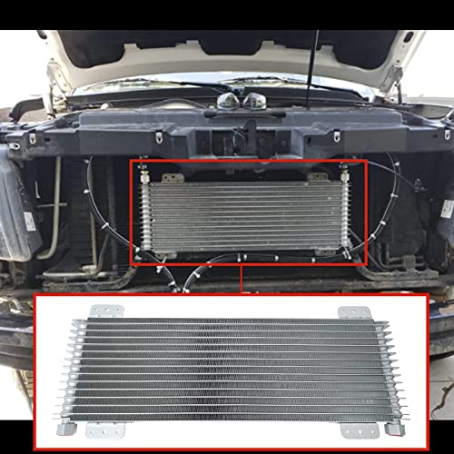 Transmission Oil Cooler Kit 40K Low Pressure Drop Trans Cooler LPD47391 Compatible with Heavy Duty 40,000 GVW Max including Mounting Hardware, Towing Applications and Advanced Cooling Protection 47391 - color: SILVER