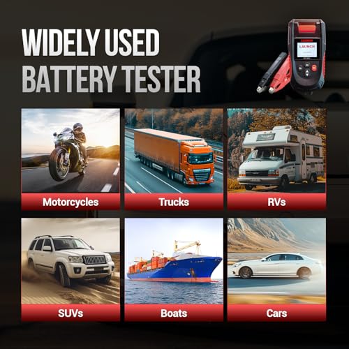 Car Battery Tester 12V 24V Load Tester, Launch BST-860S Digital Automotive Battery Alternator Tester with Printer, Charging Cranking System Analyzer for Cars Trucks Motorcycles SUVs ATVs RVs Boats