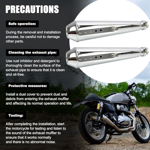 Sporacingrts 2PCS Stainless Steel Motorcycle Exhaust Mufflers Silver - color: Sliver