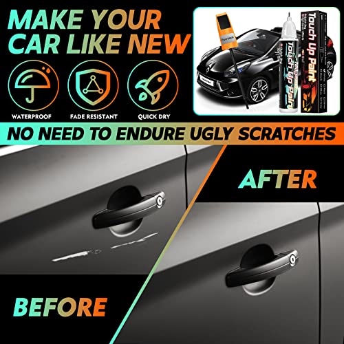 Black Touch Up Paint for Cars, 2-in-1 Car Scratch Repair Pen, 0.68 fl oz - color: Black