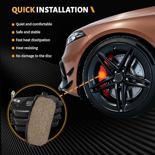 D1296 Rear Ceramic Brake Pads Kit Fit For Kia Rondo 2007-2010 - size: HZ1296