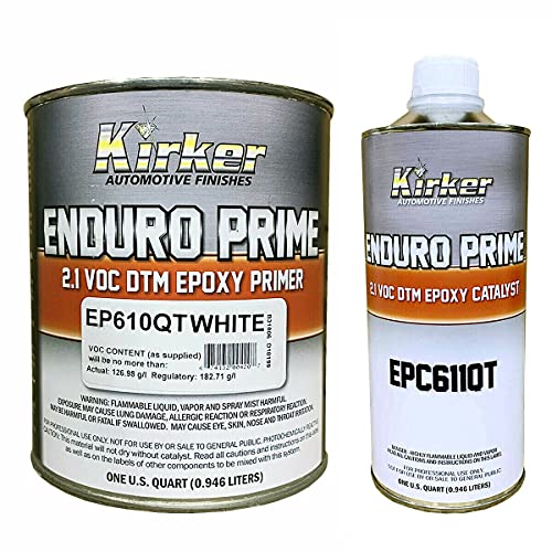 Enduro Prime DTM Epoxy Primer White EP610QT One Quart with Catalyst EPC611QT