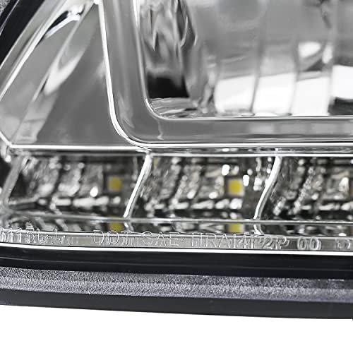 SPEC-D TUNING Chrome Housing Clear Lens Led SMD Headlights - color: Chrome Housing Clear Lens