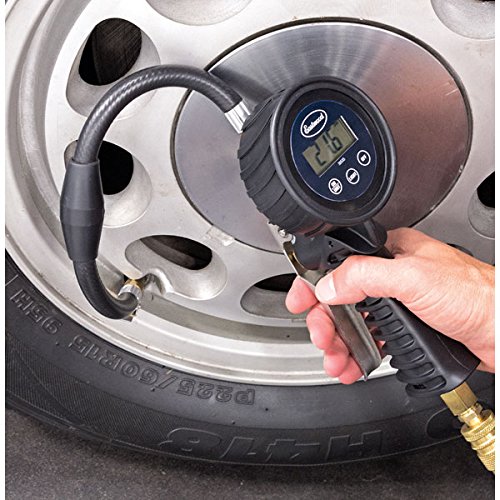 Eastwood Handheld Digital Car Tire Inflator Pressure Gauge Single Lock On Chuck Quick Connect Coupler Deflator Tester