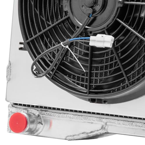 4 Row Radiator Shroud Fan for 1955-58 Jeep Willys 59-71 CJ3 CJ5 CJ5A CJ6 CJ6A