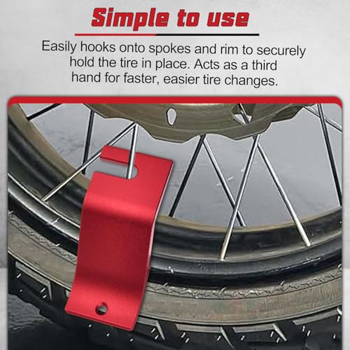 Motorcycle Tire Changing Tool Kit,Tire Bead Installation Holder Hook and Rim Protector, Ergonomic Tire Changing Tool for Off-Road Bikes, Dirt Bikes, Heavy-Duty Aluminum Alloy & ABS Plastic
