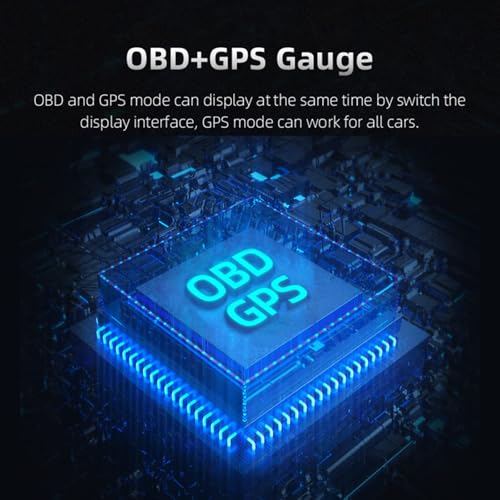 BY-J P8 OBD2 GPS Heads Up Display, Digital Speedometer for Car, 3 Inch Compact HUD for Car, Mount on Dashboard & A-Pillar Trim - color: HUD-P8-R1