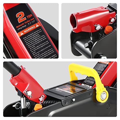 DNA Motoring 2 Ton Car Jack and Stands Kit Red/Black - color: Red Black