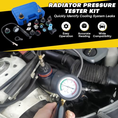 18PCS Radiator Pressure Tester Kit - color: Blue