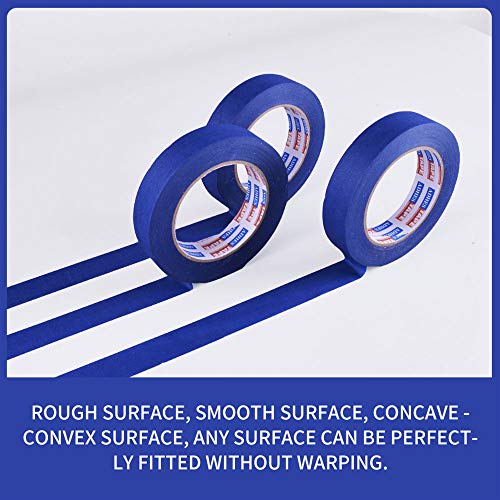 ADHES Blue Painters Tape Blue Tape, 6 Rolls x 0.94 Inch x 60 Yards - size: 24mm x 55m