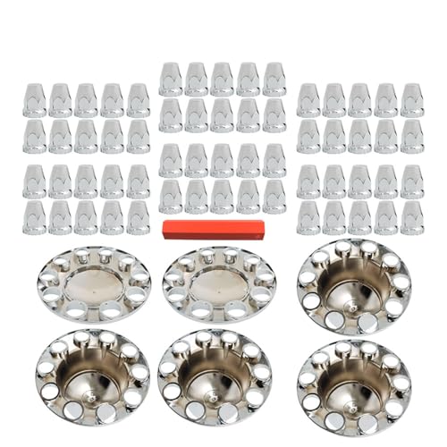 LABLT Chrome Wheel Hub Covers for Semi Truck Tractor Trailer