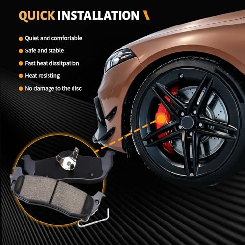 D1041 Rear Ceramic Brake Pads Kit Fit For INFINITI QX56 2004-2010, For Nissan Pathfinder Armada 2004, For TITAN 2004-2015, For Armada 2005-2015, For Jeep Grand Cherokee 2005-2010 - size: HZ1041