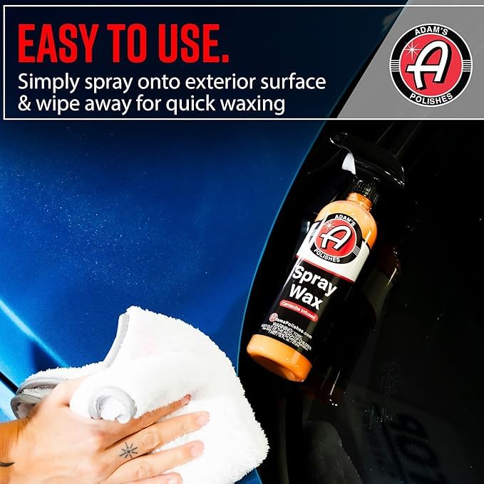 Adam's Polishes Spray Wax Gallon - Premium Infused Carnauba Car Wax Spray For Shine, Polish & Top Coat Paint Protection | Car Wash Enhancer & Clay Bar Lubricant | Car Boat Motorcycle RV Detailing - size: 128 Fl Oz (Pack of 1)