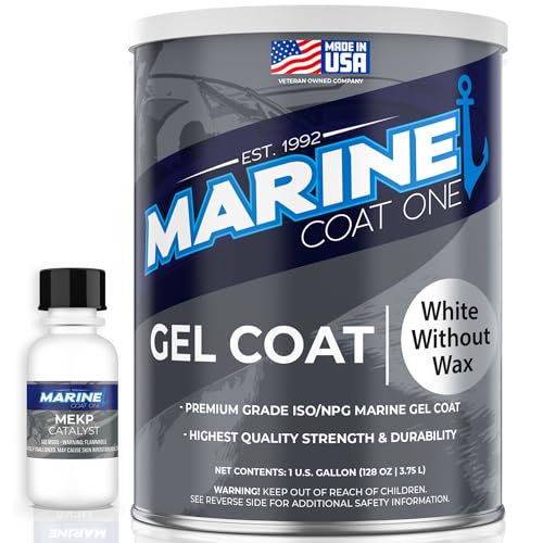 Gel Coat, White Without Wax with MEKP Catalyst - style: Gallon, without Color Pigments