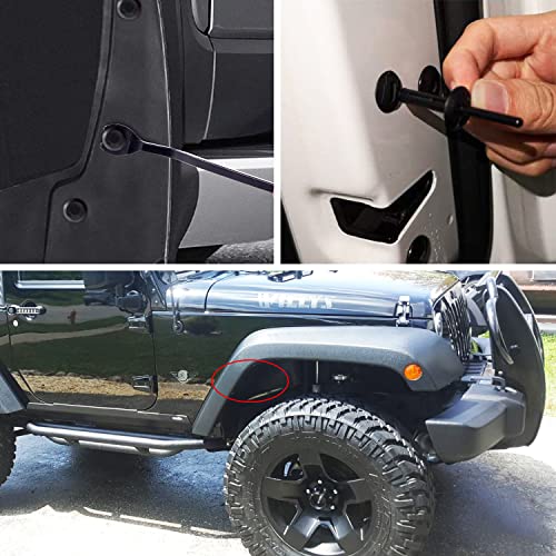 GOOACC 50Pcs 1/4" Hole Nylon Blind Rivets Fender Flare Bumper Door - color: 50Pcs 1/4" Hole Retainer