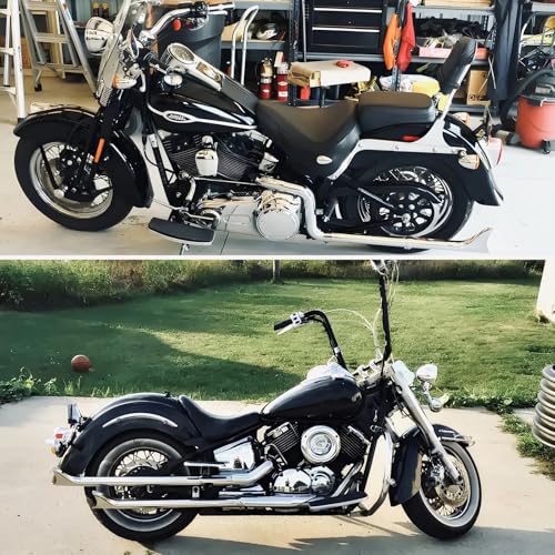 36" 1.875'' Fishtail Muffler for Motorcycle Exhaust 1.75'' Header Pipes