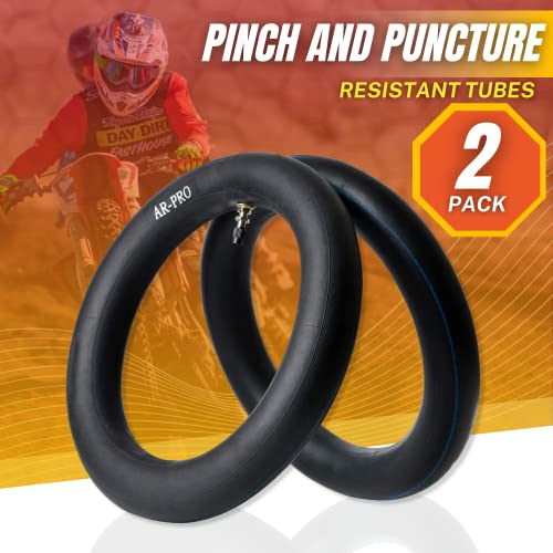 (2-Pack) 100/90-19 (4.10 x 19) Motorcycle Inner Tubes - 19" Dirt Bike Natural Rubber Tubes - Pinch and Puncture-Resistant Tubes - TR4 Valve Stems - Designed for Off-Road and Motocross Tires - size: 100/90-19 (4.10 x 19)