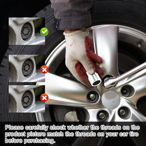 D-Wheel Locking Nut Removal Tool, Premium Durable Locking Wheel Nut Socket Adapter Practical Accessories for Dismantling & Installing