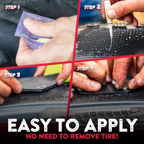 GlueTread Tractor Sidewall Tire Repair Kit, Off Road Tire Patch Kit, Mower