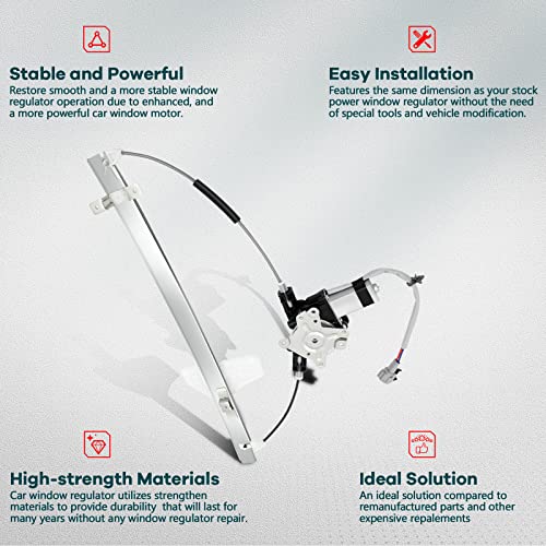 FINDAUTO 748-980 Power Window Regulator fit for 2005-2015 for Nissan Armada