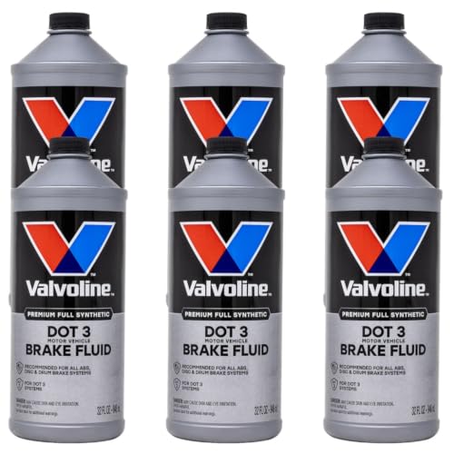 Valvoline DOT 3 Synthetic Brake Fluid, 32 oz, 6-Pack - size: 32 fl oz (Pack of 6)