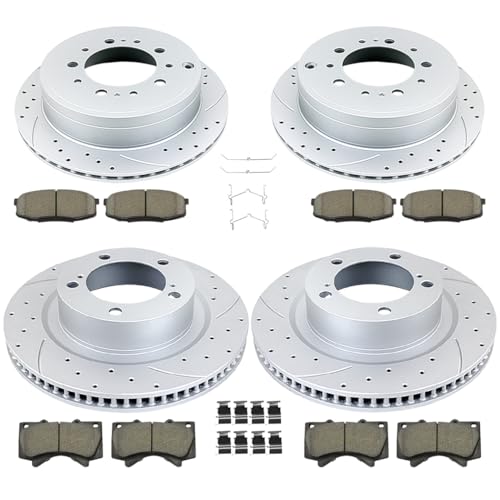 Acinoparts Front (13.90") and Rear(13.58") Brake Kit for 2008-2021 Toyota - size: HMBK22201