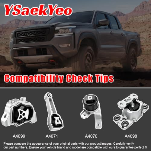 4pcs Engine Motor Mount Set Compatible with Volvo XC60 3.0L/3.2L 2010-2016 - size: XC60 2010-2016