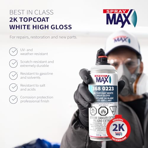 SprayMax 2K Topcoat High Gloss White | 2K High Gloss White Spray Paint