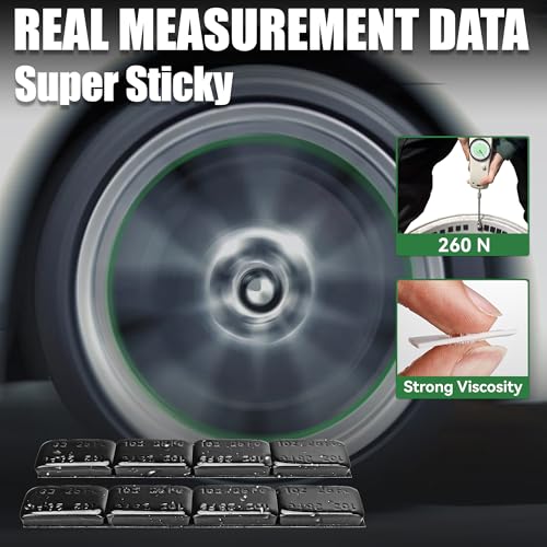 1oz Adhesive Wheel Weights, 1 oz Black Stick on Wheel Weights,A Box of 18 Strip, 4 Segments one piece (72 Oz Pack) - color: Black, size: 1oz-72PCS