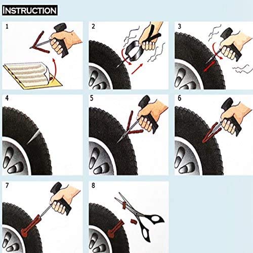 Chrov 100pcs Tire Plugs, Rubber Tire Repair Plugs for Tubeless Off-Road Tires Car, ATV, UTV, Wheelbarrow 4" x1/4", Brown