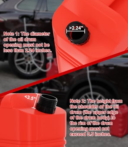 anngrowy Upgraded Cordless Fuel Transfer Pump Battery Powered or USB, Patented Adapter Fits Virtually All Cans, Gas Transfer Pump with Auto-Stop, 3.2 GPM, 51" Hose, Liquid Transfer Pump (Auto-stop) - style: Upgraded Auto-stop