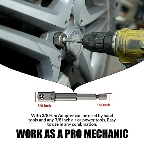Coobeast Bolt Extractor Set Heavy Duty, 13Pcs Bolt Extractor Kit with 3/8 Inch Adapter, Stripped Lug Nut Remover, Easy Out Bolt Remover Set for Rusted, Rounded, Damaged Nuts Screws (Pack of 2) - size: 14 PCS (Pack of 2)
