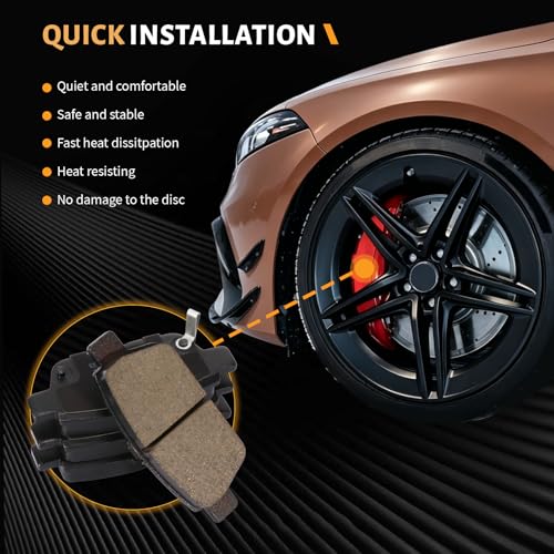 D1103 Rear Ceramic Brake Pads Kit Fit For Honda Ridgeline 2006-2014, For Acura TL 2009-2014 - size: HZ1103